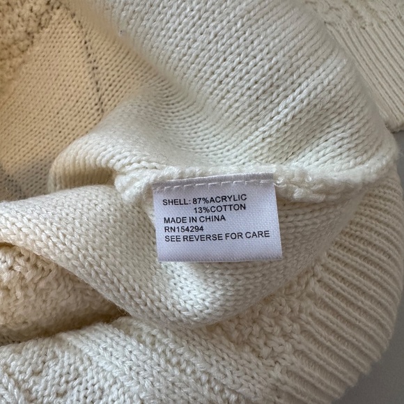Jamison Ivory Knit Sweater with Butterly Patches | Size Small - Picture 9 of 9